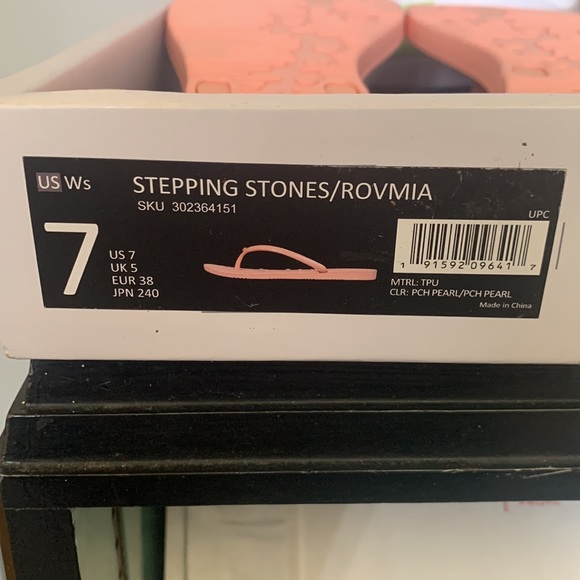 Stepping Stones Peach Pearl Rovmia Sandals by CCILU with Swarovski Crystals - Picture 9 of 9